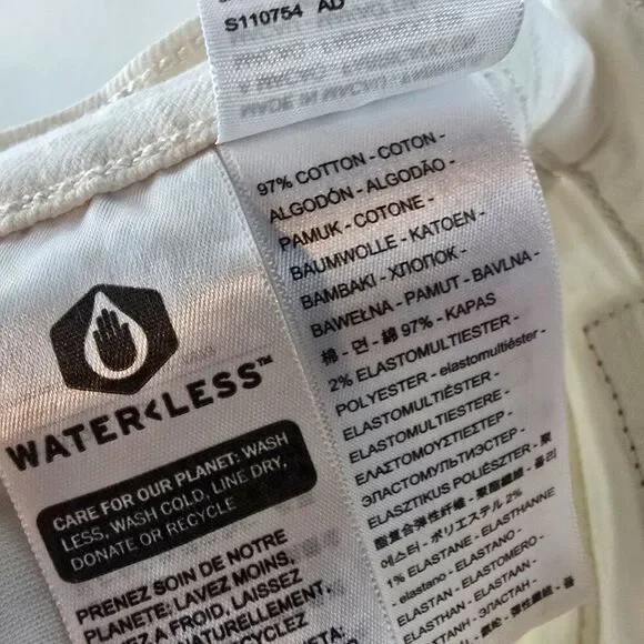 Levi’s 501 Womens 30 White Denim Shorts High Rise Button Fly Cutoff Distressed - Picture 8 of 9